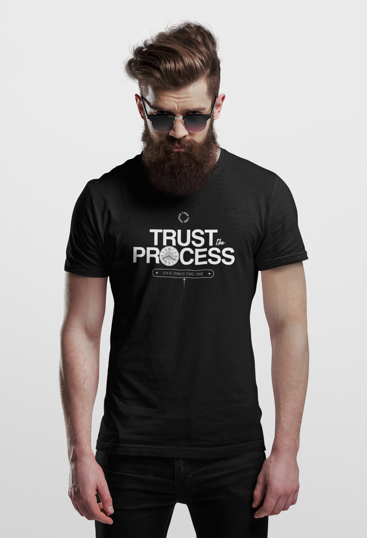 Trust The Process" Black Regular T-Shirt – Premium Quality Graphic Tee