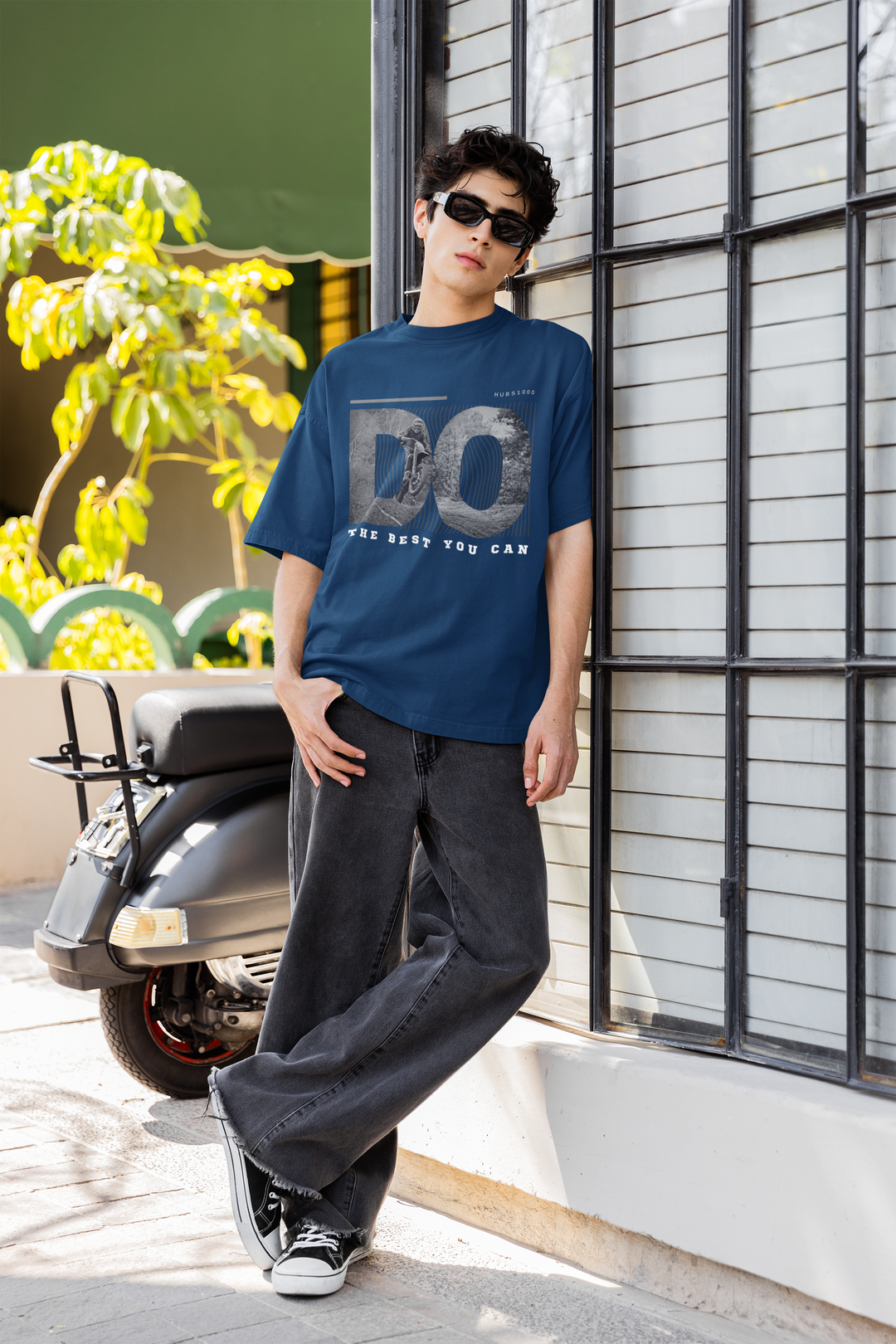 DO YOUR BEST OVERSIZED TEE – Deep Blue Drive in Every Thread