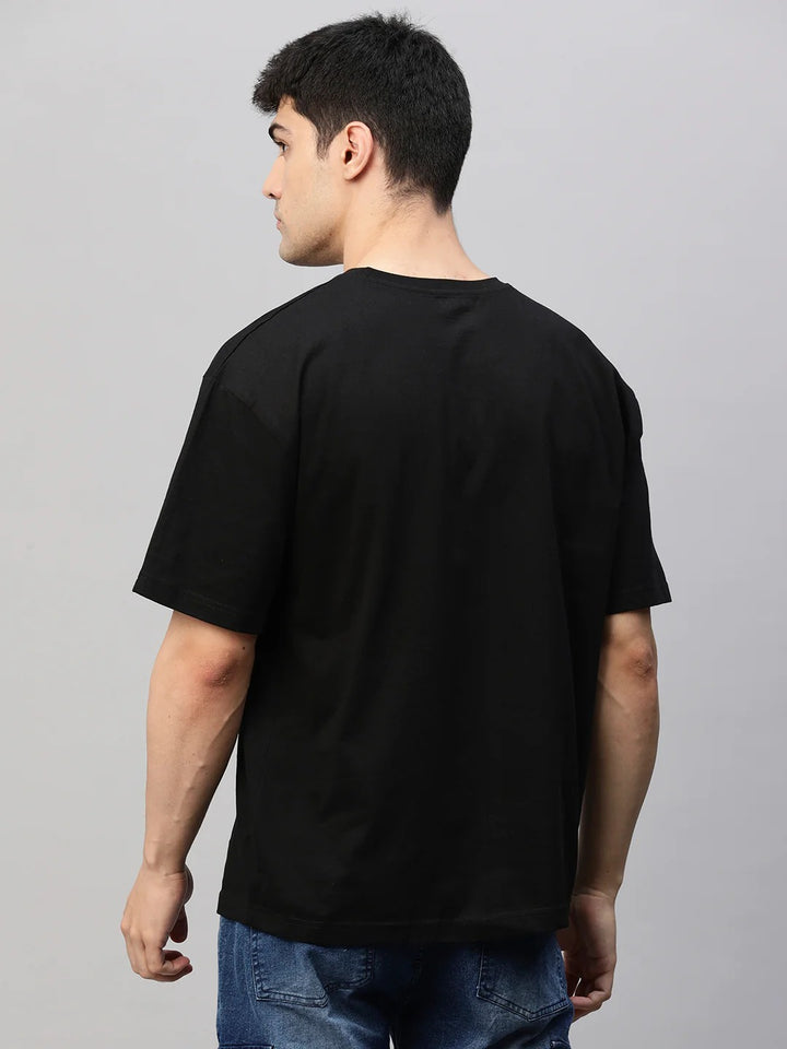 Wild Soul Oversized Black T-Shirt – Tiger Graphic & Fearless Motto | Bold Streetwear for Untamed Spirits