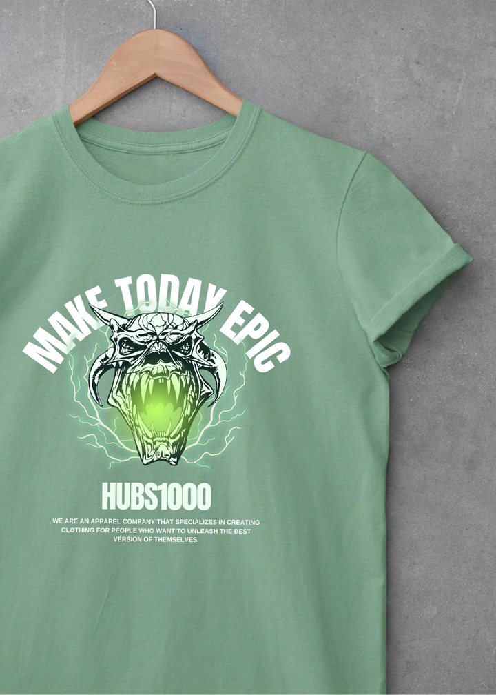 MAKE TODAY EPIC TEE - Pistachio Power & Monster Magic