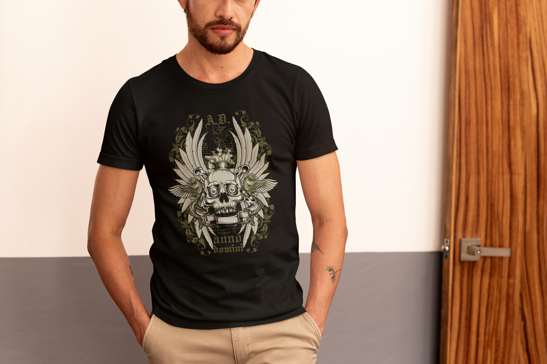 ANNO DOMINI SKULL TEE – Dark Elegance in Black