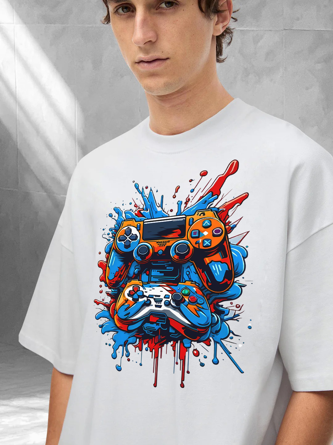 PLAY MODE OVERSIZED TEE – Retro Joystick Vibes & Pixel Perfect Comfort