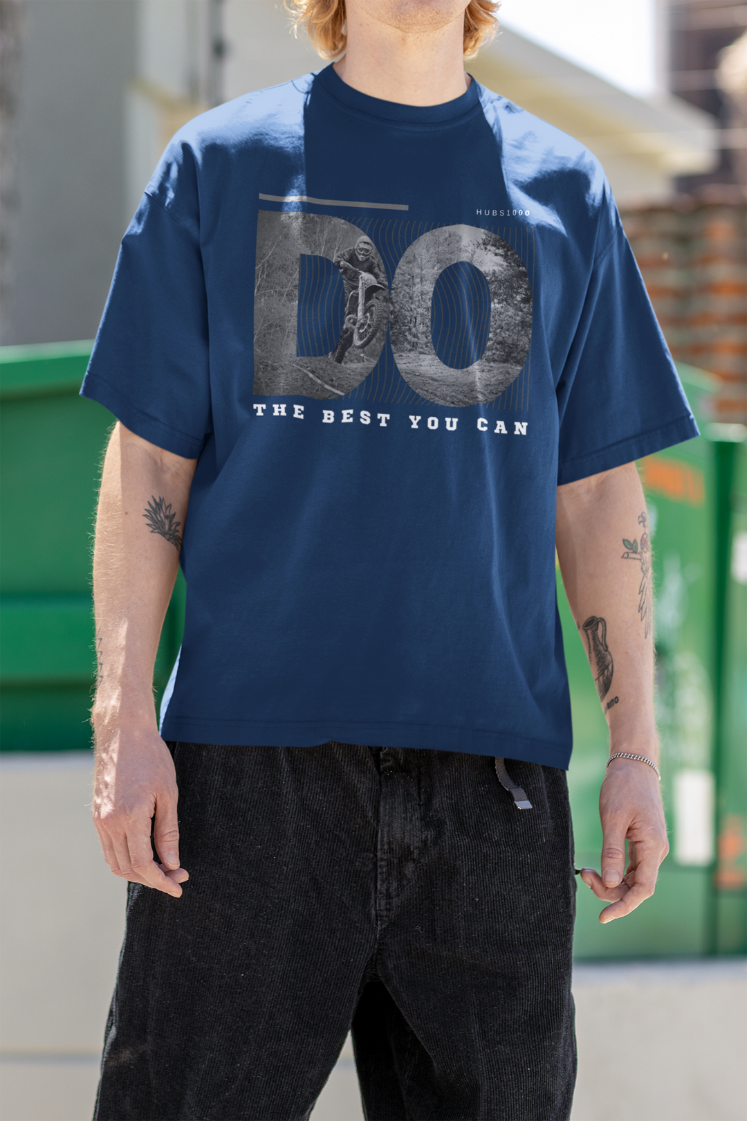 DO YOUR BEST OVERSIZED TEE – Deep Blue Drive in Every Thread