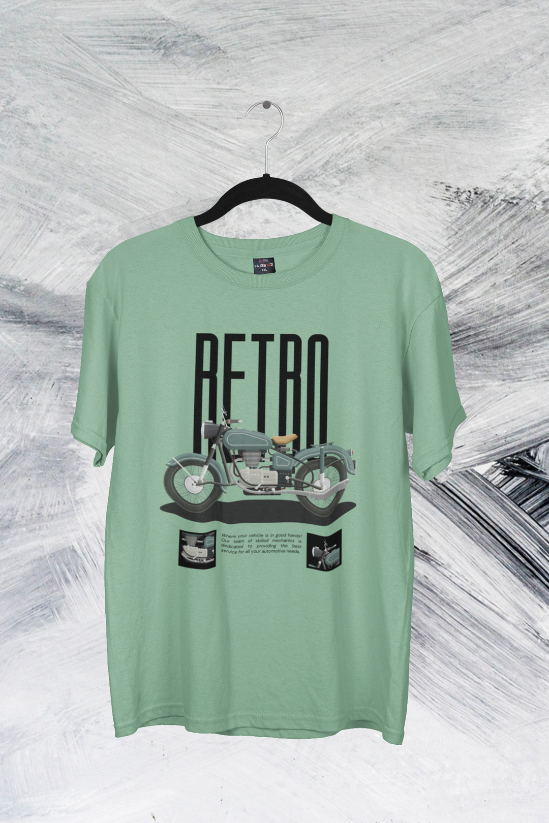 RETRO RIDER TEE – Pistachio Cool & Vintage Vibes