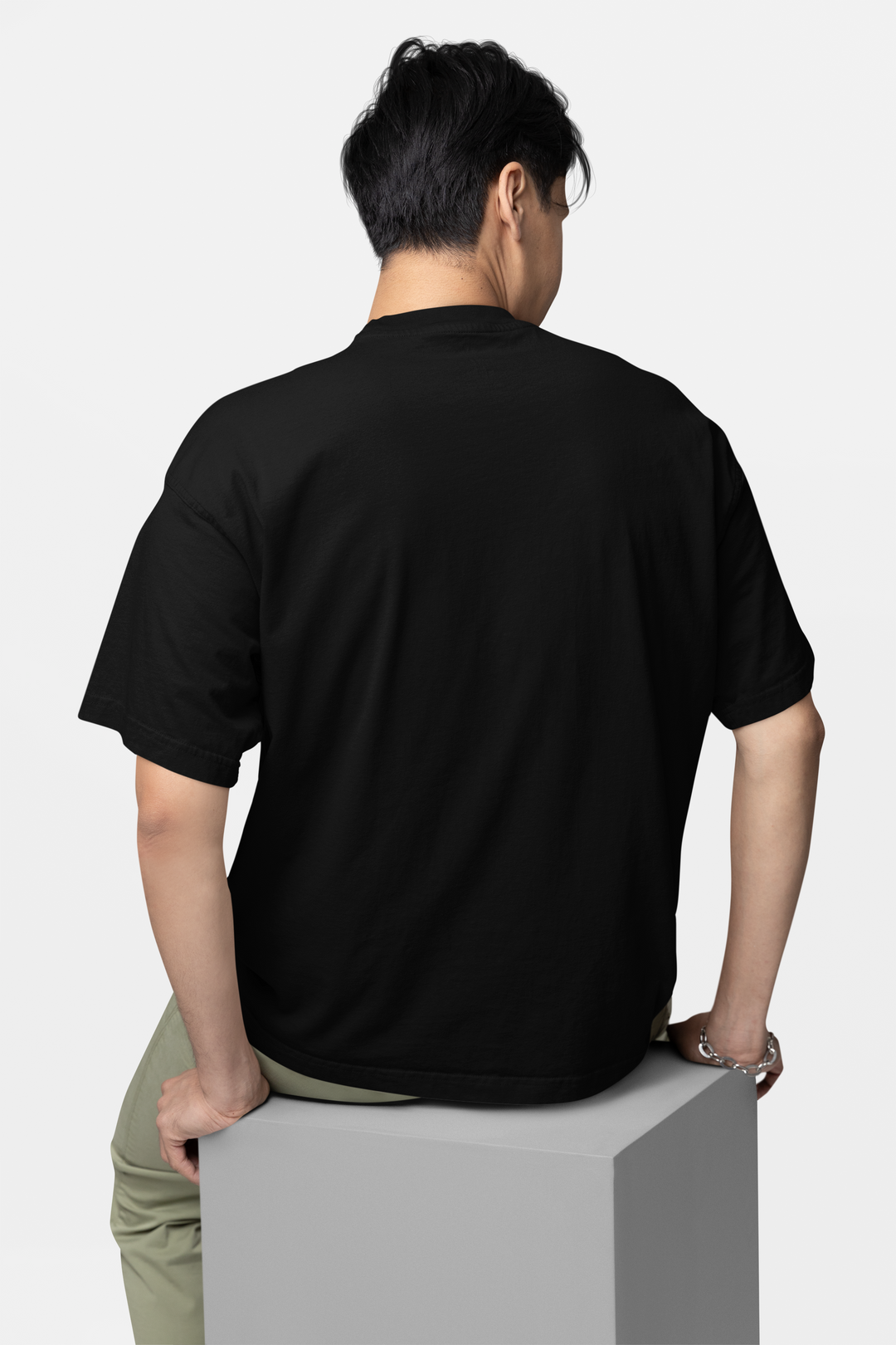 Change is Constant Oversized Black T-Shirt | Bold Artistic Design