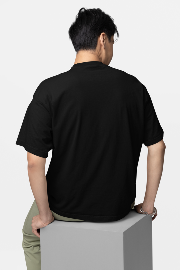 Change is Constant Oversized Black T-Shirt | Bold Artistic Design