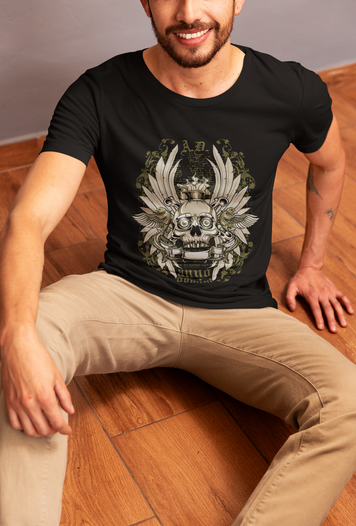ANNO DOMINI SKULL TEE – Dark Elegance in Black