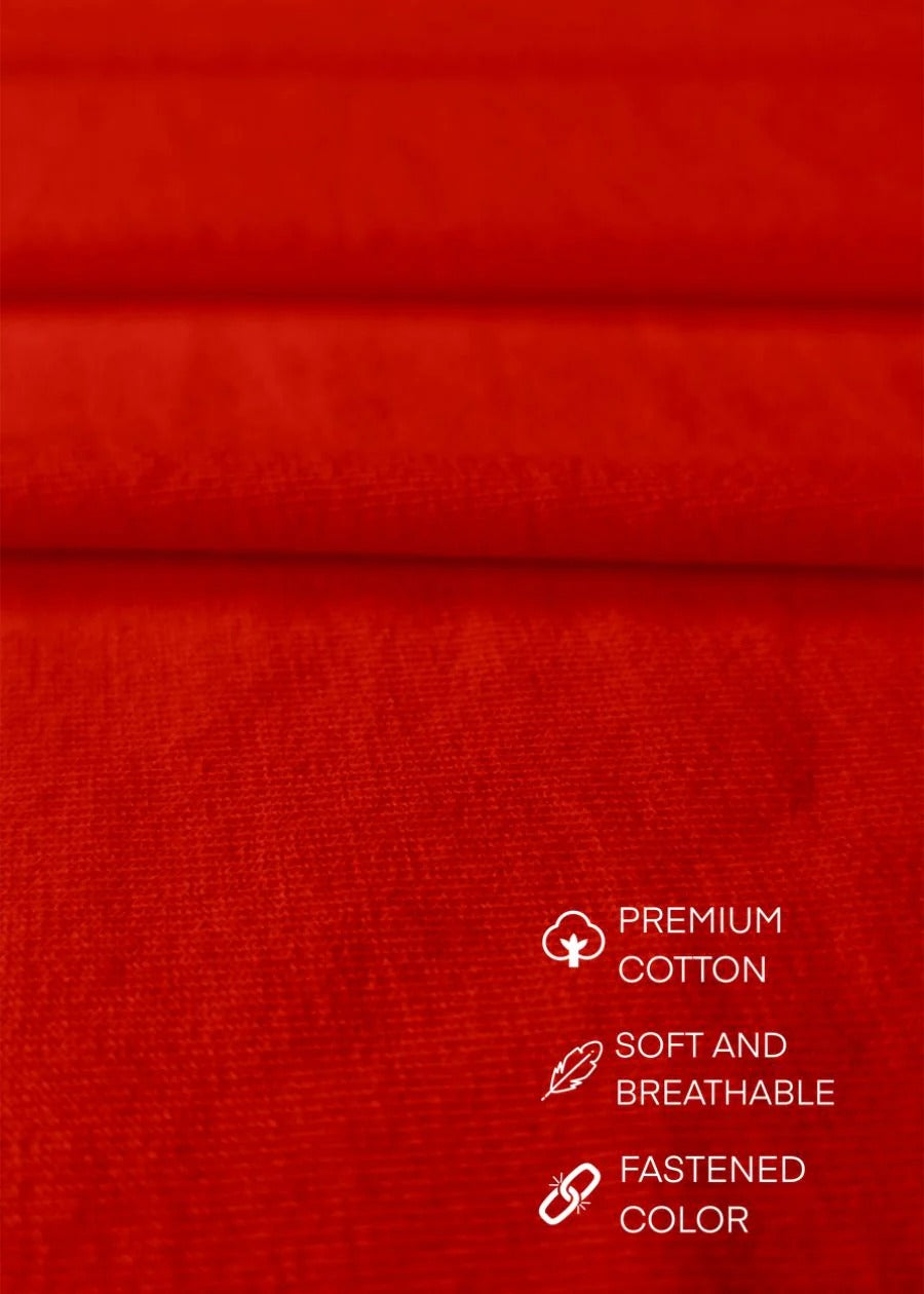 BEACH VIBES TEE – Sunset Red & Ocean Dreams