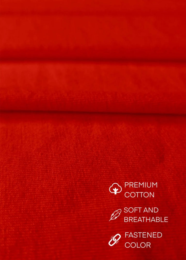 BEACH VIBES TEE – Sunset Red & Ocean Dreams