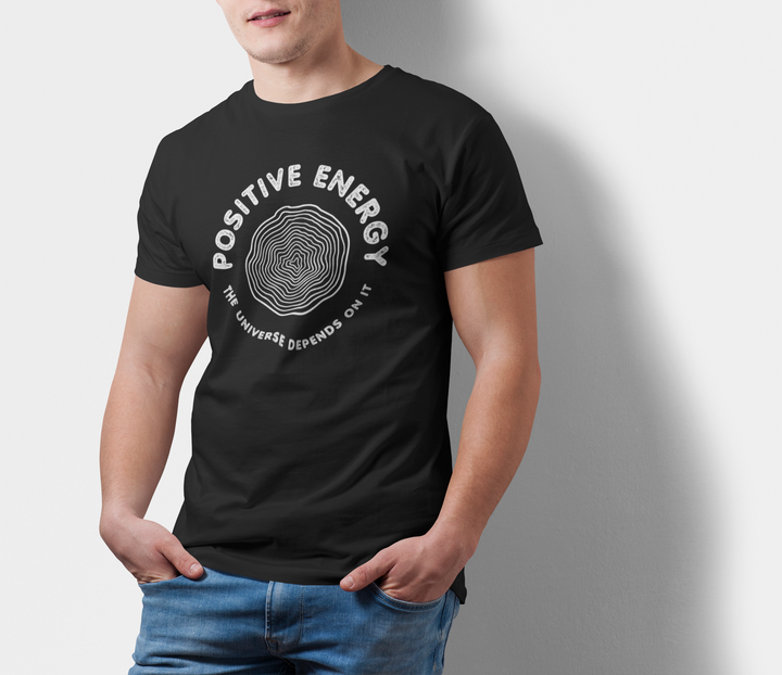 COSMIC FLOW TEE – Black Harmony & Universal Vibes