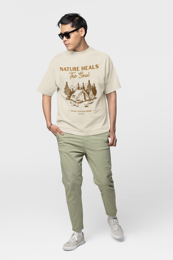 NATURE HEALS TEE – Wander in Oversized Comfort