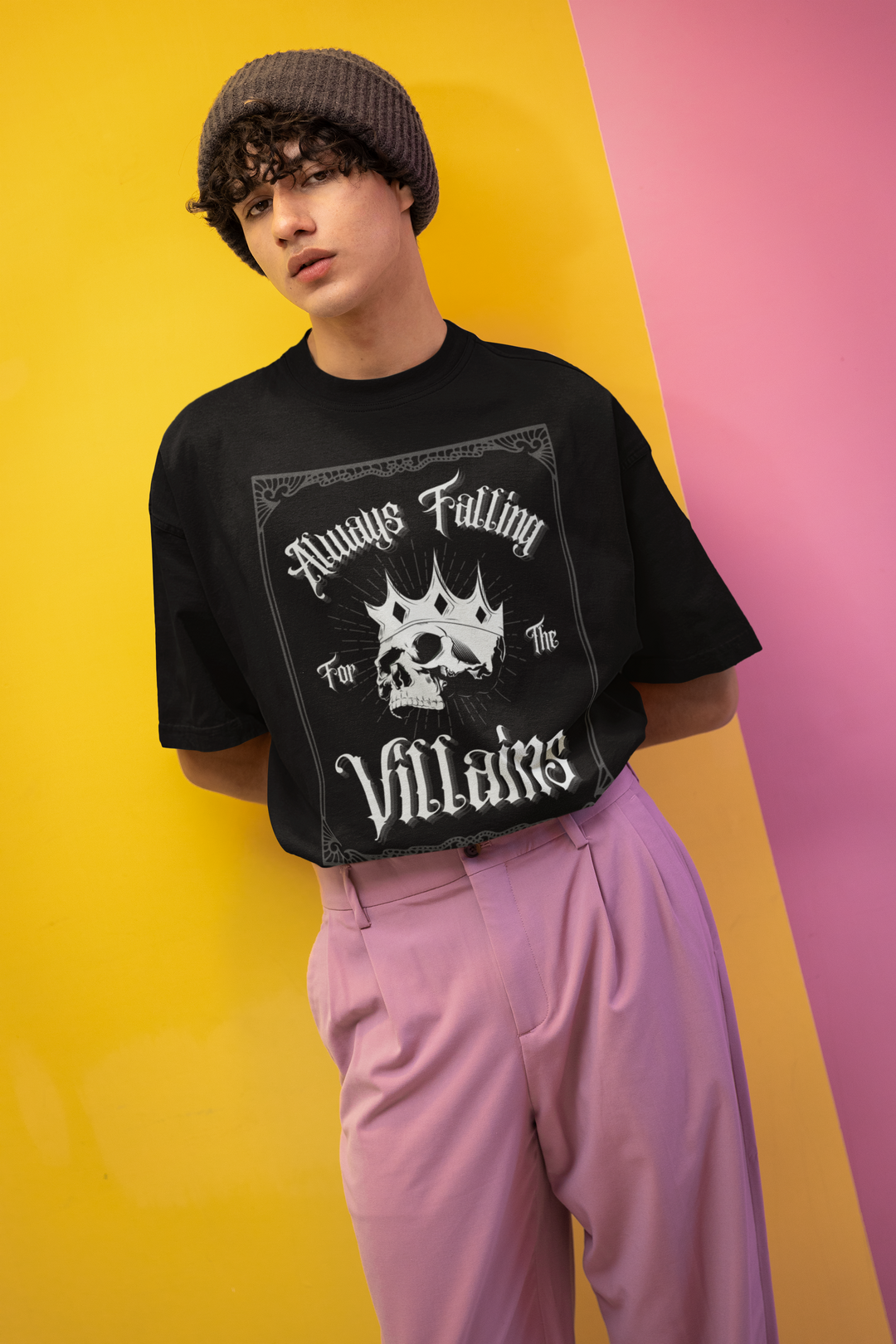 VILLAIN ERA TEE – Dark Charm in Oversized Comfort