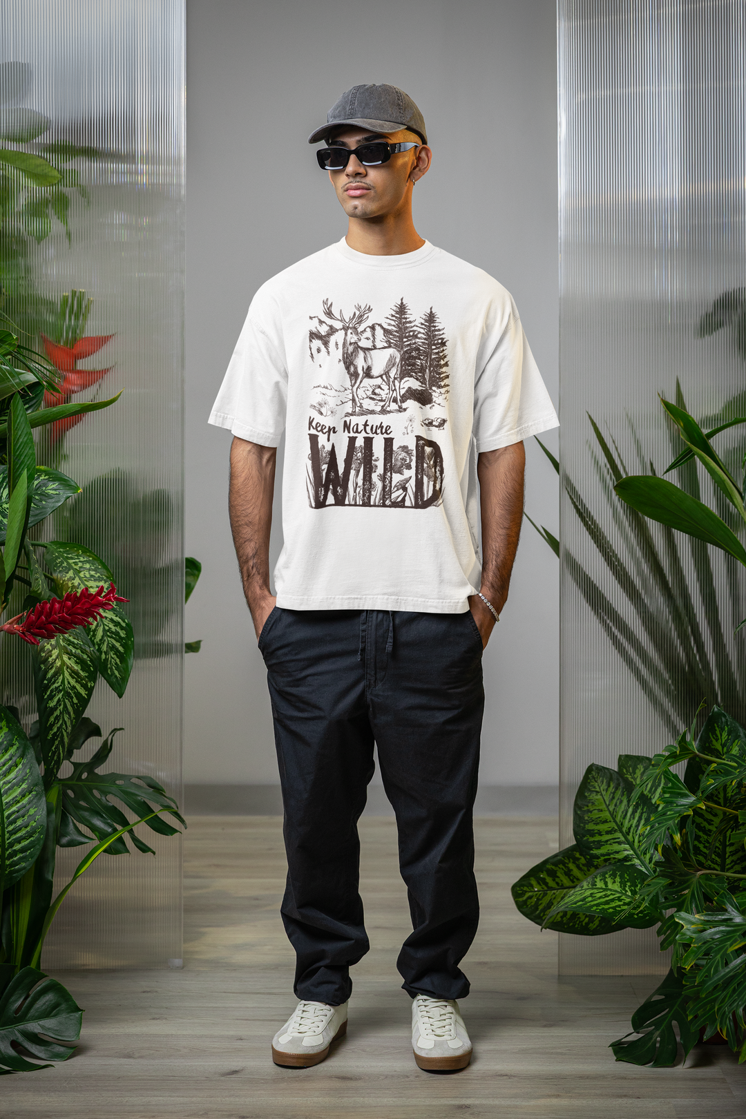 WILD & FREE TEE – Earthy Vibes in Oversized Comfort