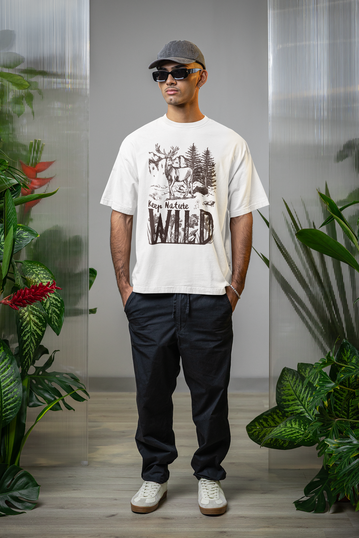 WILD & FREE TEE – Earthy Vibes in Oversized Comfort