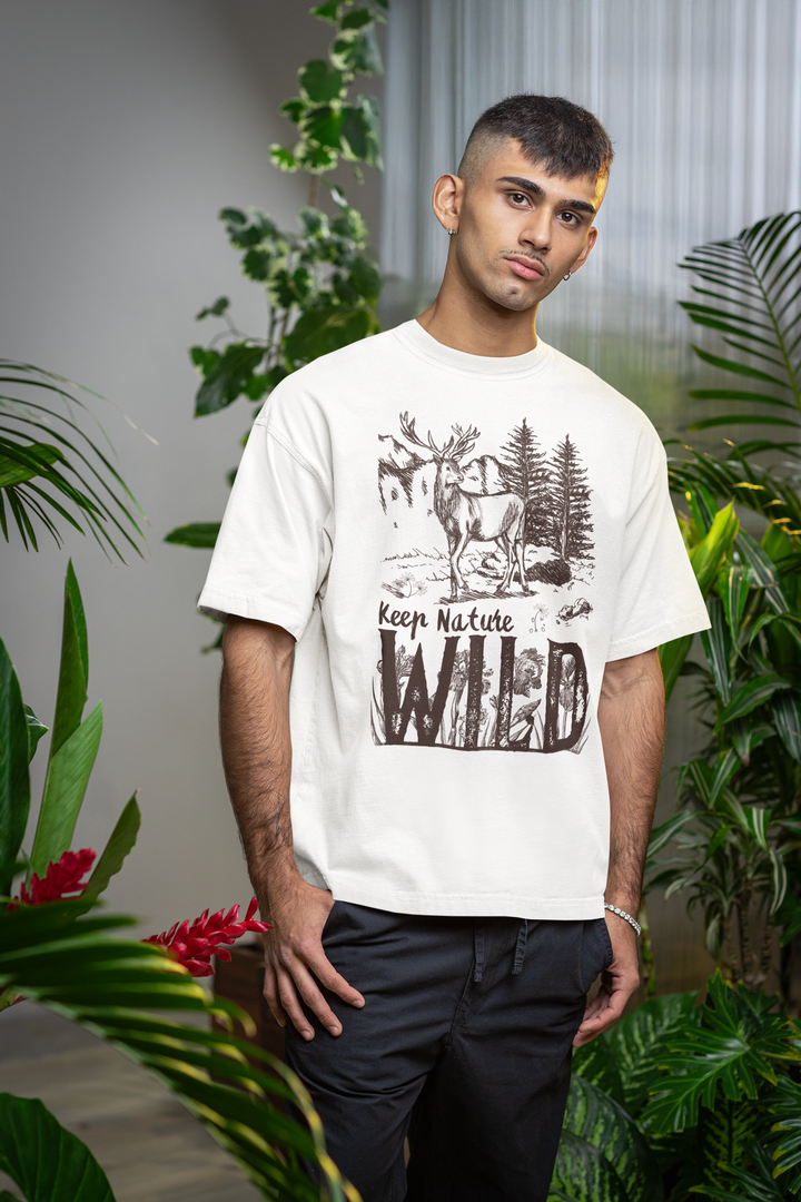 WILD & FREE TEE – Earthy Vibes in Oversized Comfort