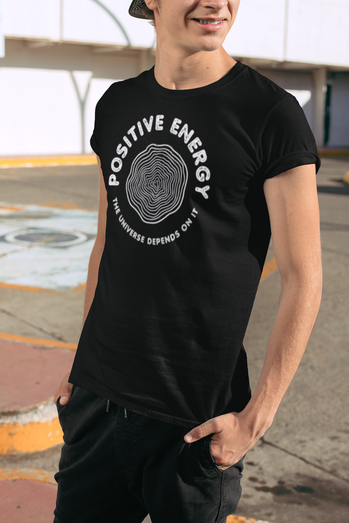 COSMIC FLOW TEE – Black Harmony & Universal Vibes