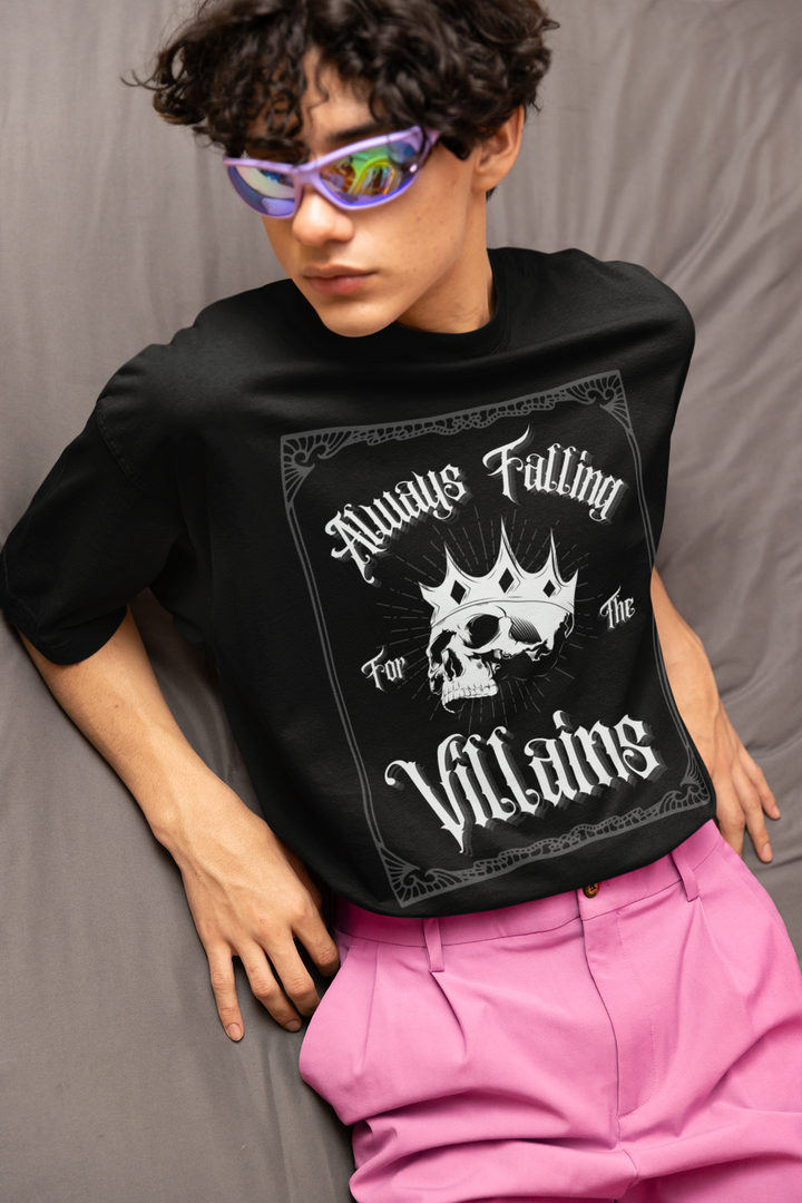VILLAIN ERA TEE – Dark Charm in Oversized Comfort