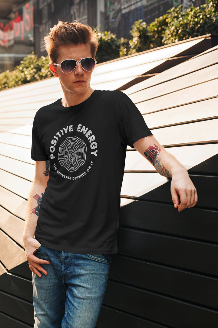 COSMIC FLOW TEE – Black Harmony & Universal Vibes