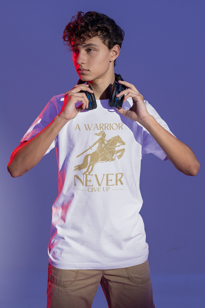 WARRIOR SPIRIT TEE – Golden Valor on White