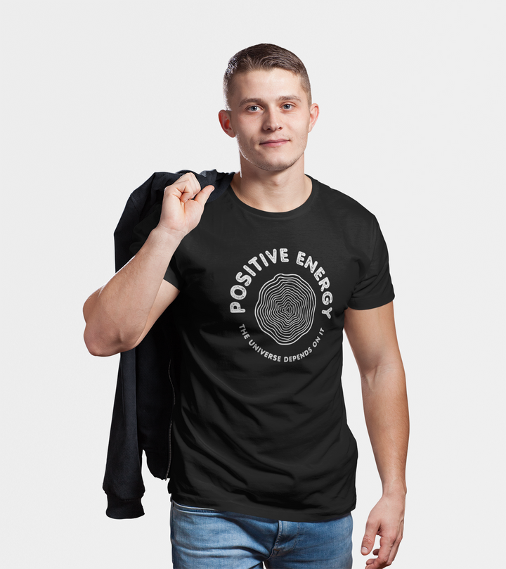 COSMIC FLOW TEE – Black Harmony & Universal Vibes